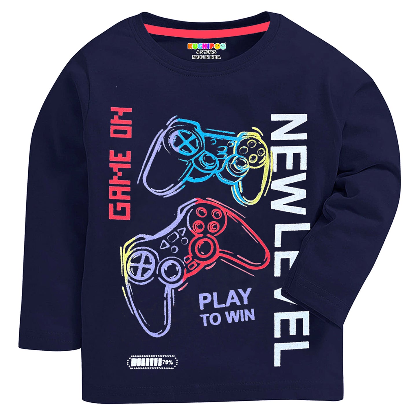 KUCHIPOO Boys Full Sleeves T-Shirts