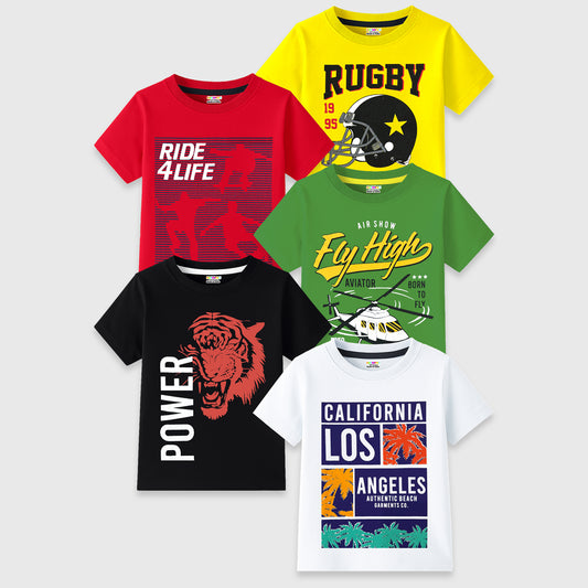 KUCHIPOO Boys Half Sleeves T-Shirts