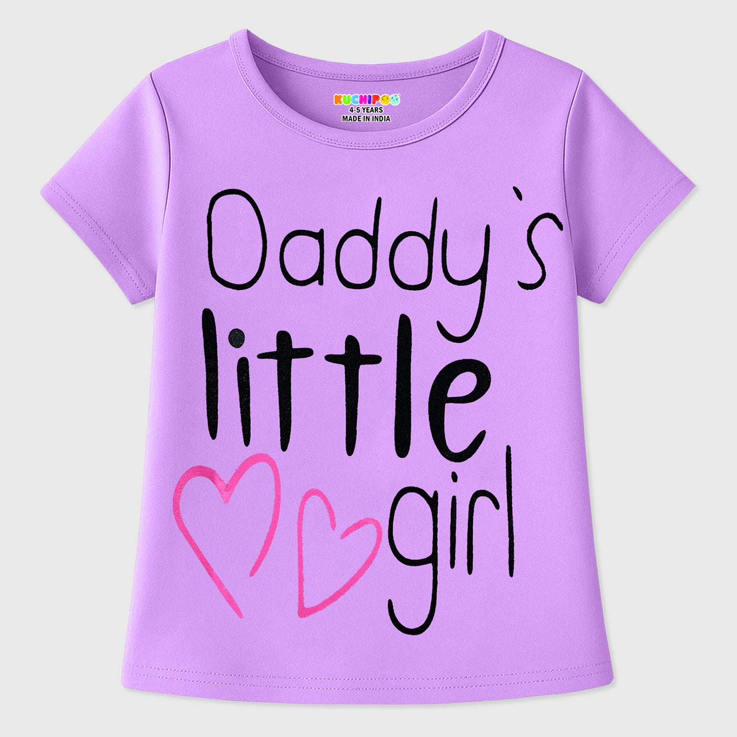 KUCHIPOO Girls Half Sleeves T-Shirts