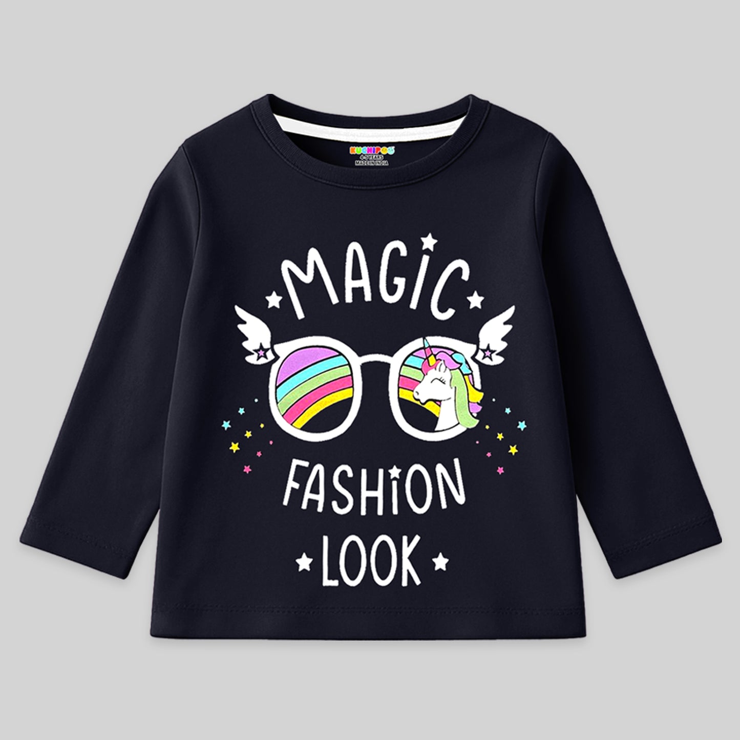 Kuchipoo Girls Full Sleeves Cotton T-Shirt