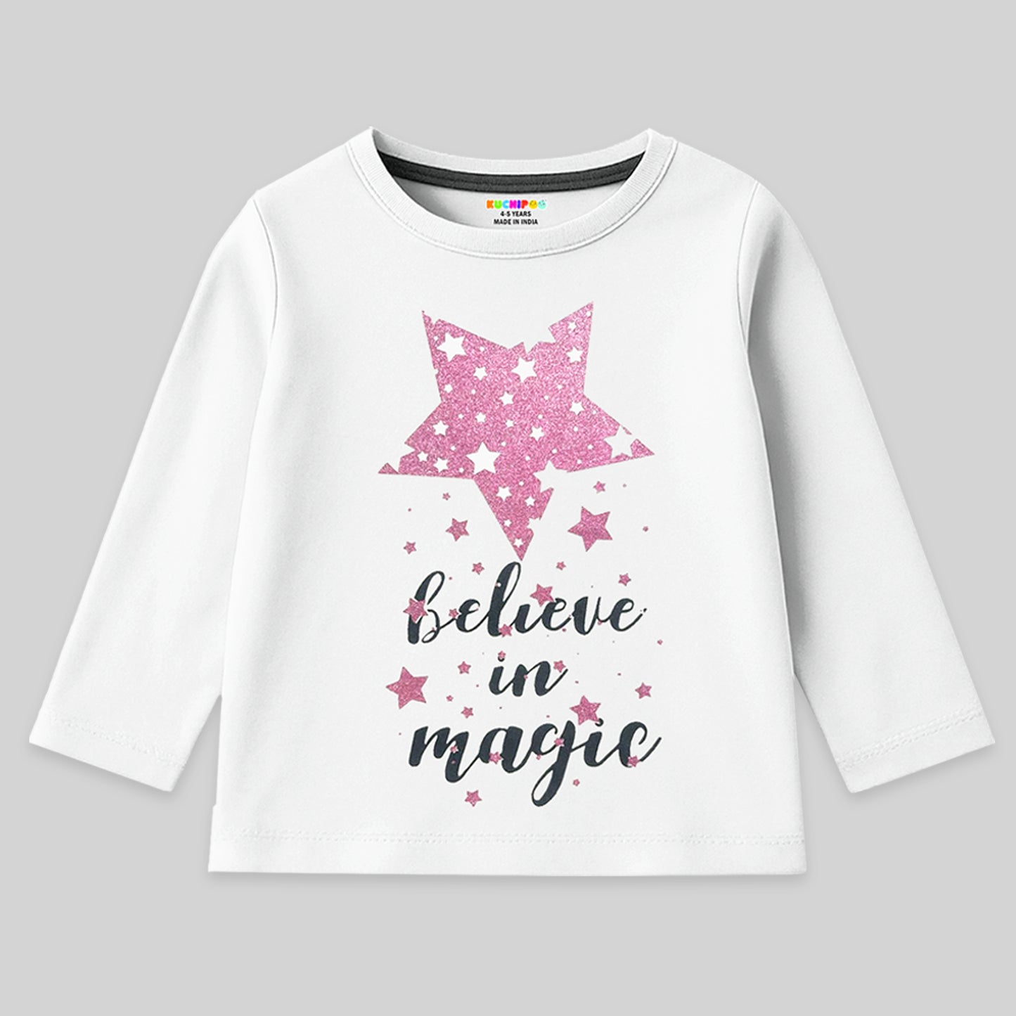 Kuchipoo Girls Full Sleeves Cotton T-Shirt