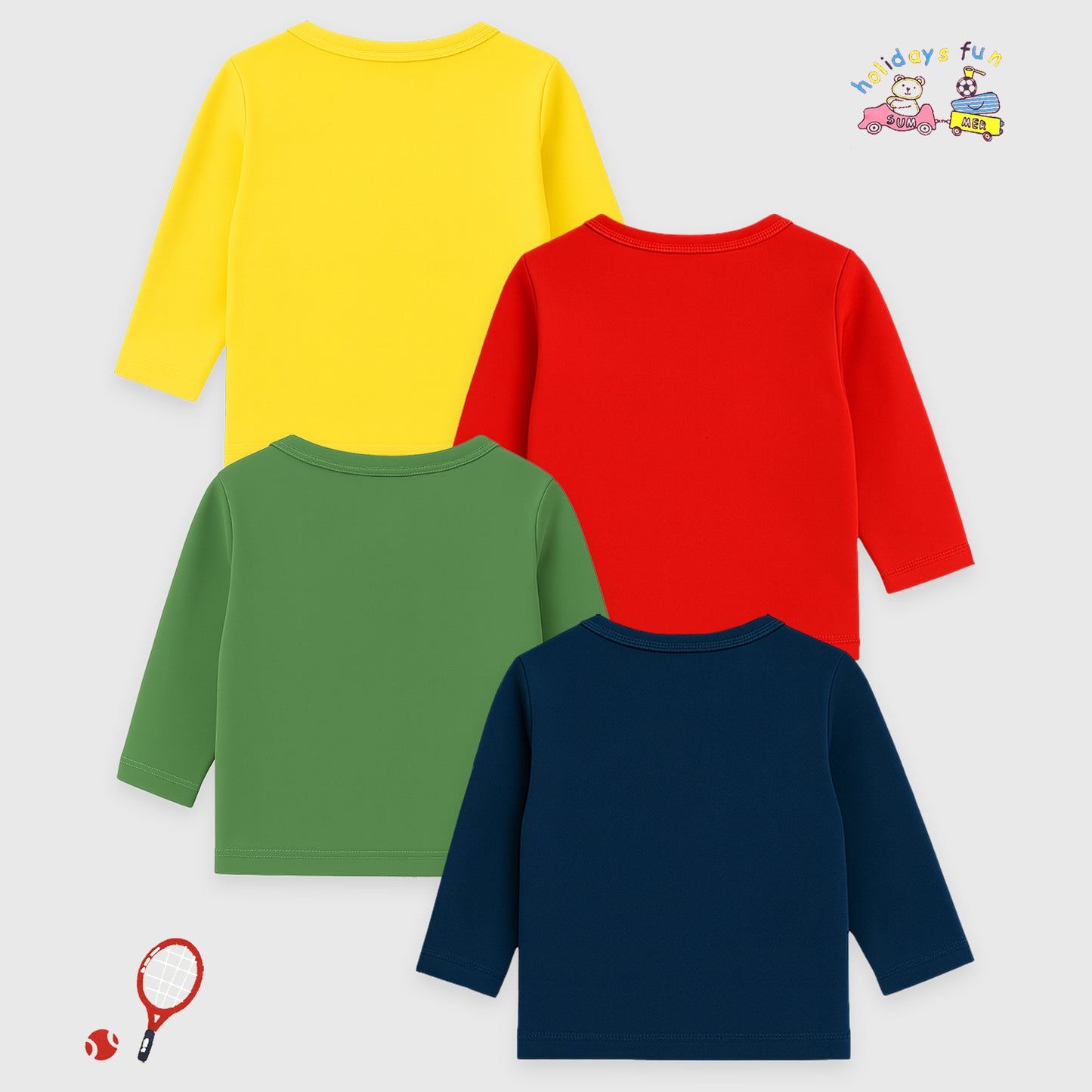 Kuchipoo Baby Boys Front Open Full Sleeves 100% Cotton T-Shirt