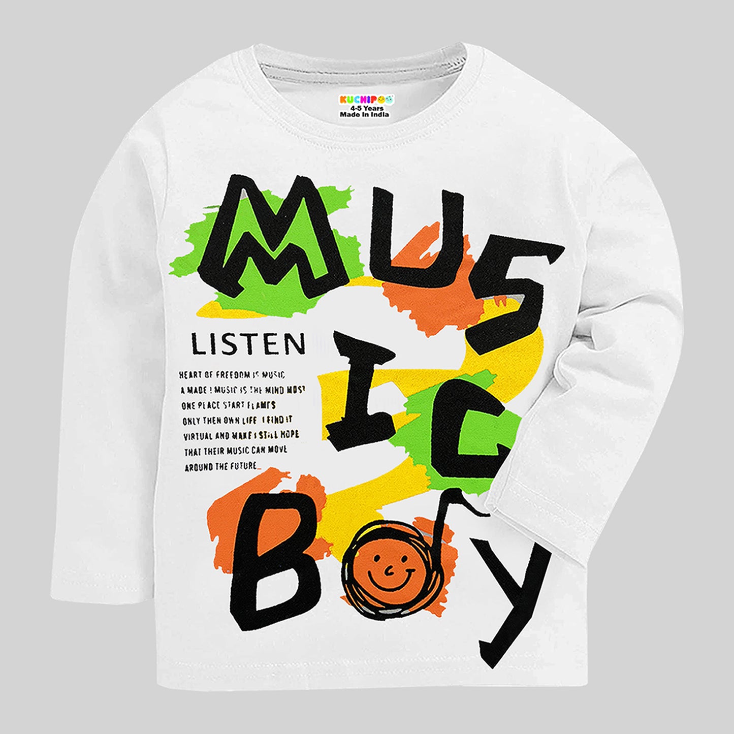 KUCHIPOO Boys Full Sleeves T-Shirts