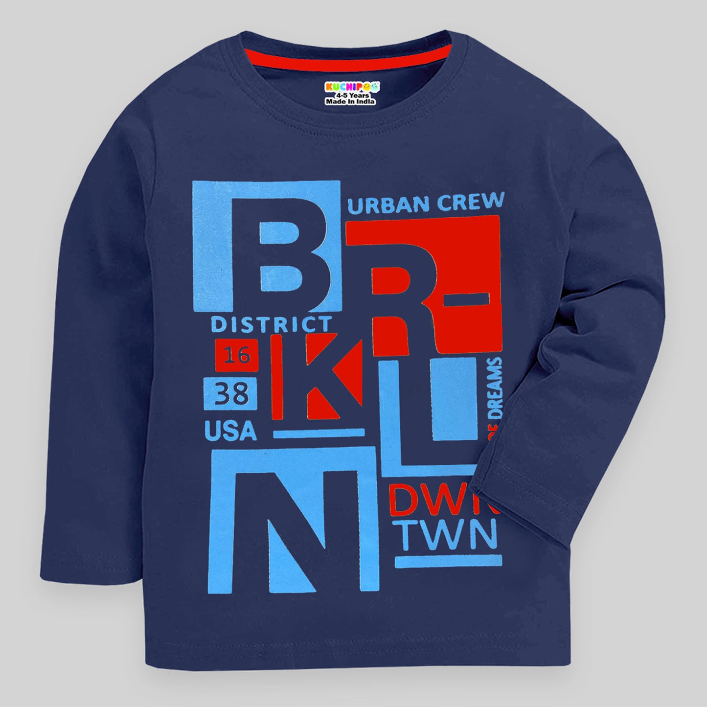 KUCHIPOO Boys Full Sleeves T-Shirts