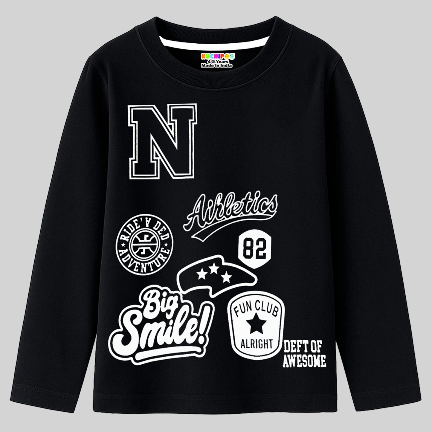 KUCHIPOO Boys Full Sleeves T-Shirts