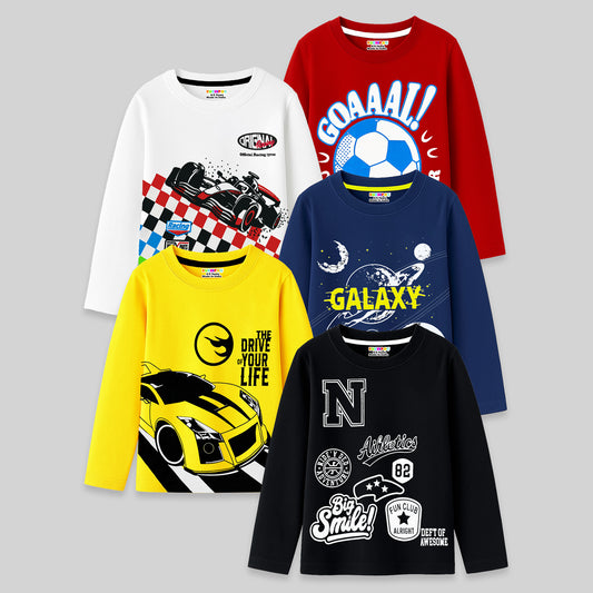 KUCHIPOO Boys Full Sleeves T-Shirts