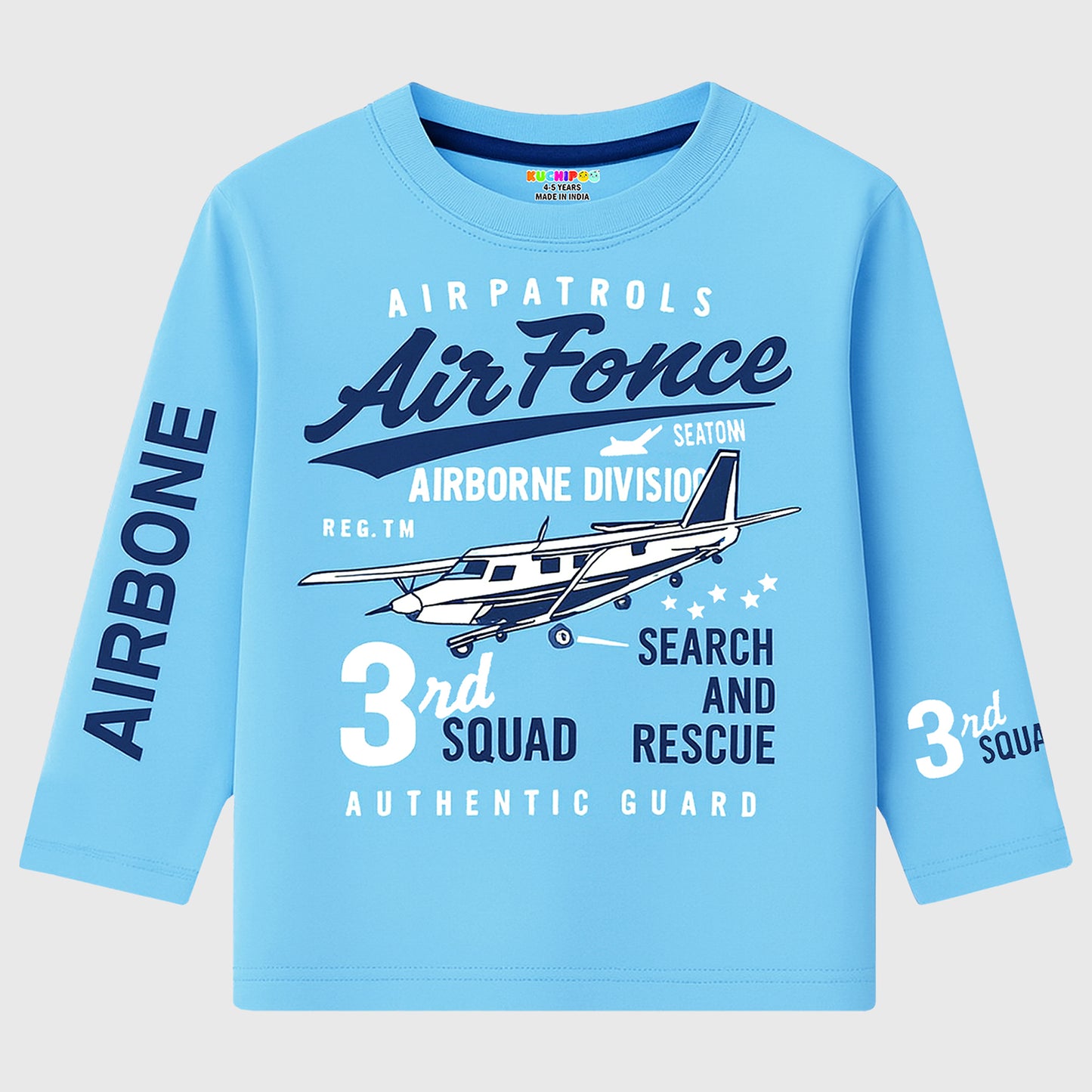 Kuchipoo Boys Full Sleeves Cotton T-Shirt - Pack of 4