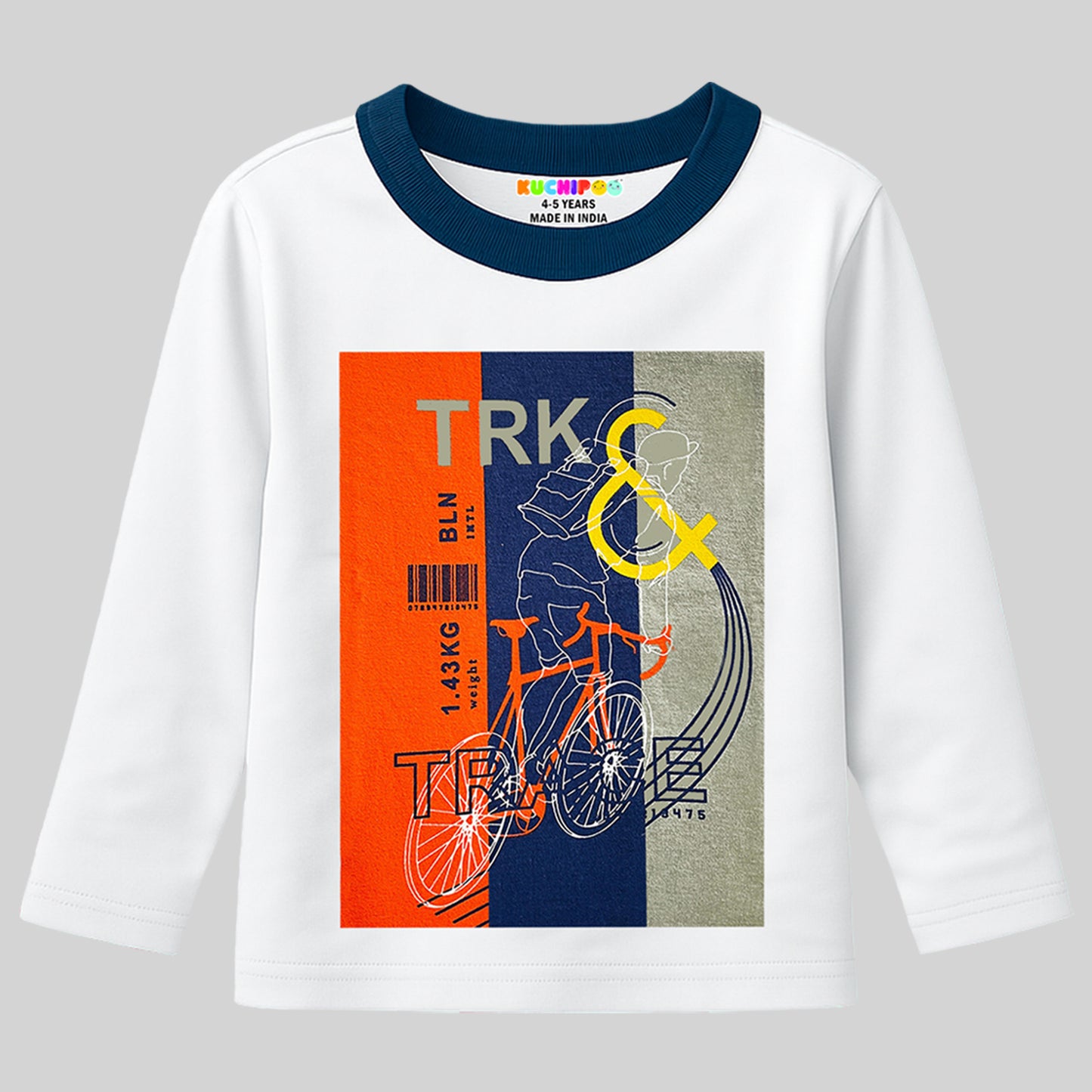 Kuchipoo Boys Full Sleeves Cotton T-Shirt - Pack of 4