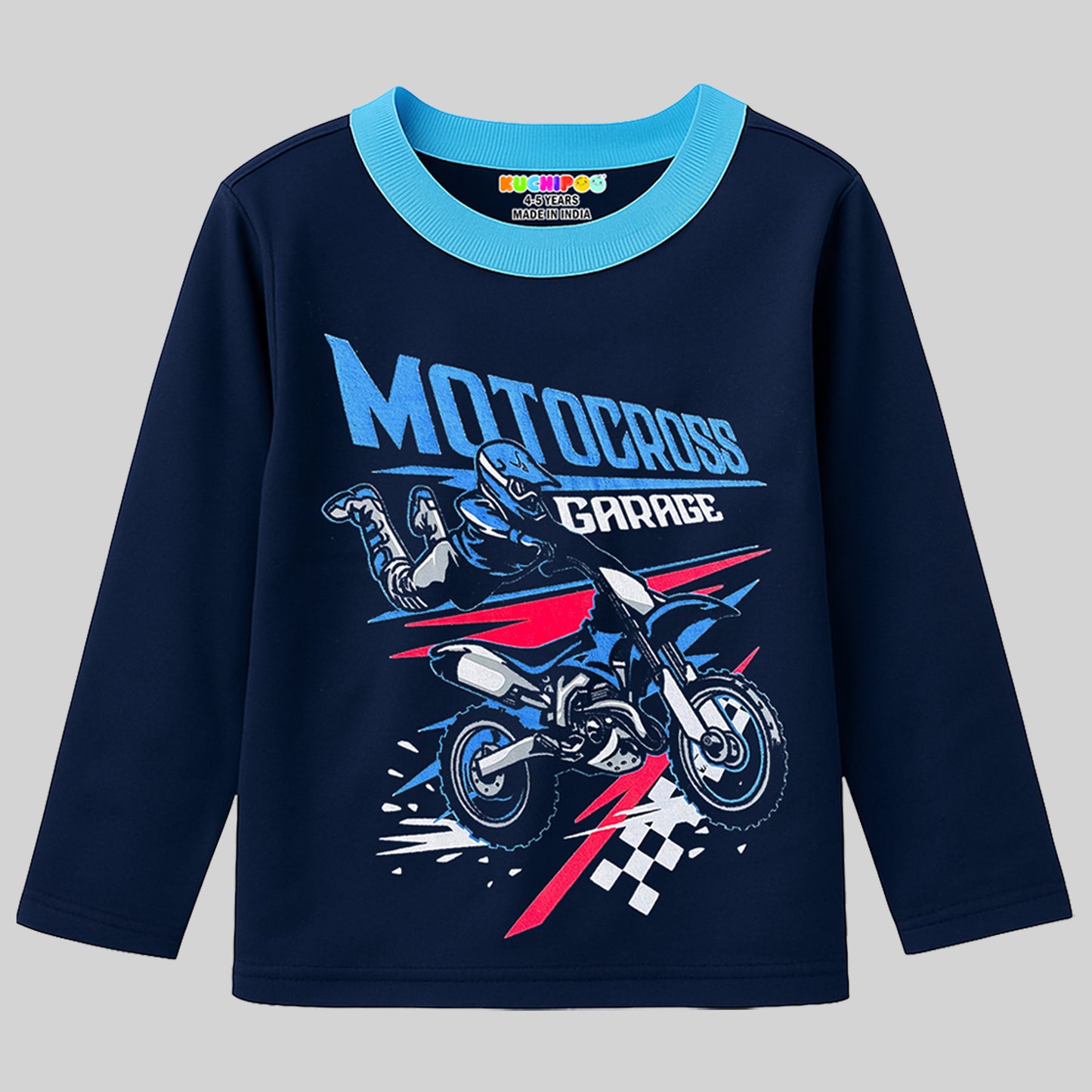 Kuchipoo Boys Full Sleeves Cotton T-Shirt - Pack of 4