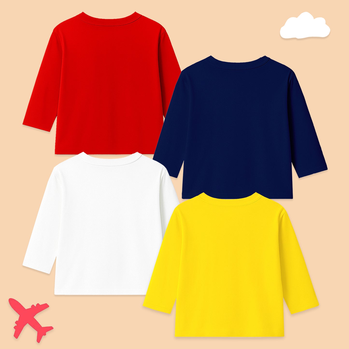 Kuchipoo Baby Boy Full Sleeves Regular Fit Cotton T-Shirt