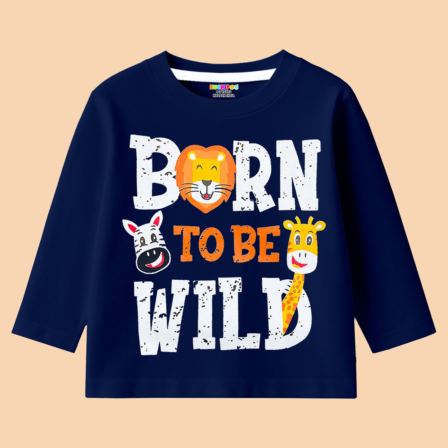 Kuchipoo Baby Boy Full Sleeves Regular Fit Cotton T-Shirt