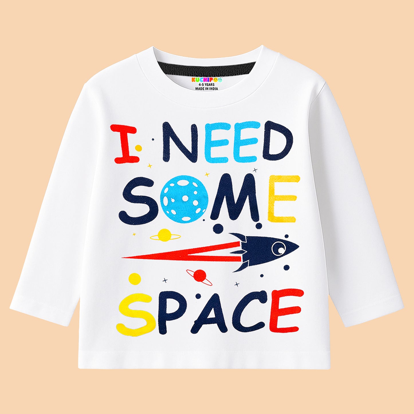 Kuchipoo Baby Boy Full Sleeves Regular Fit Cotton T-Shirt