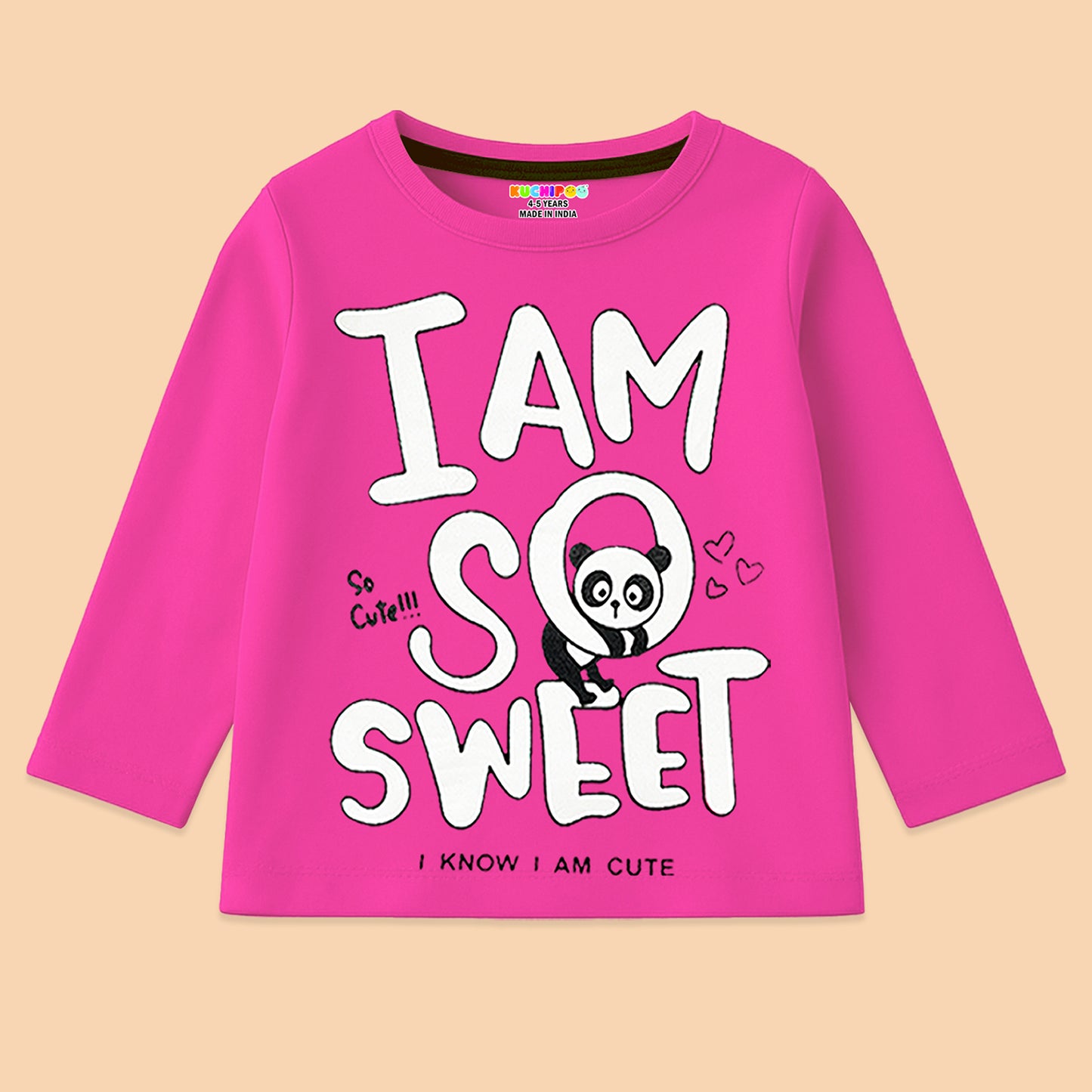 KUCHIPOO Girls Full Sleeves T-Shirts