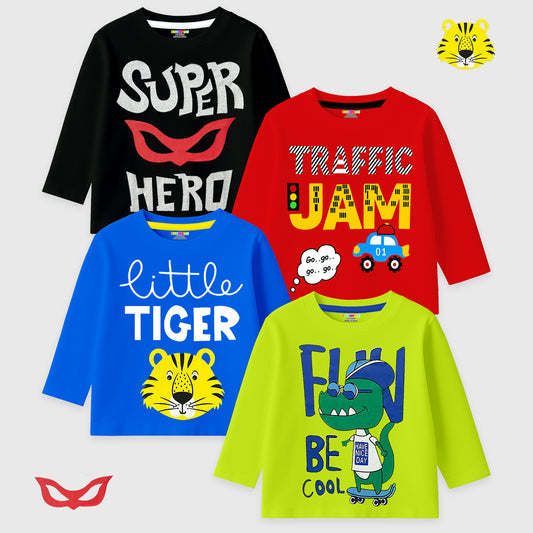KUCHIPOO Boys Full Sleeves T-Shirts