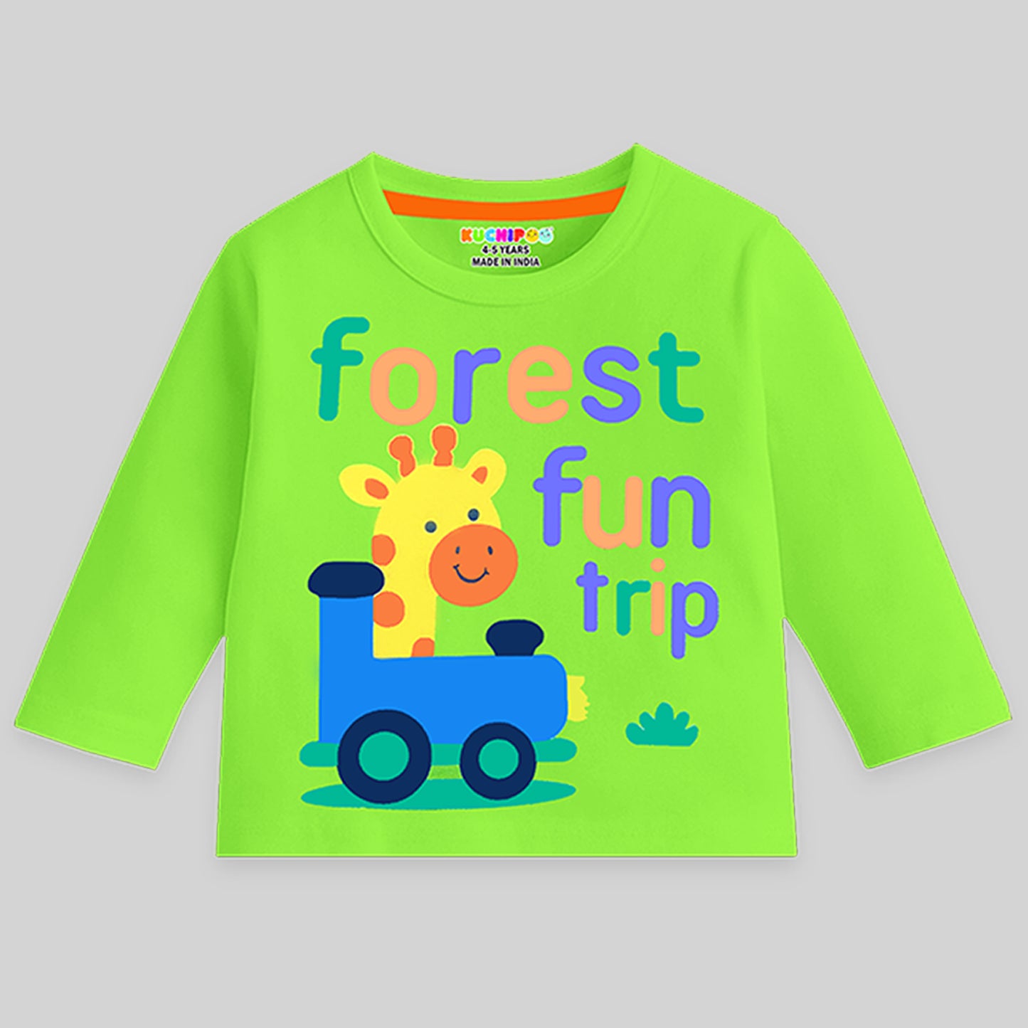 Kuchipoo Boys Full Sleeves Regular Fit Cotton T-Shirt