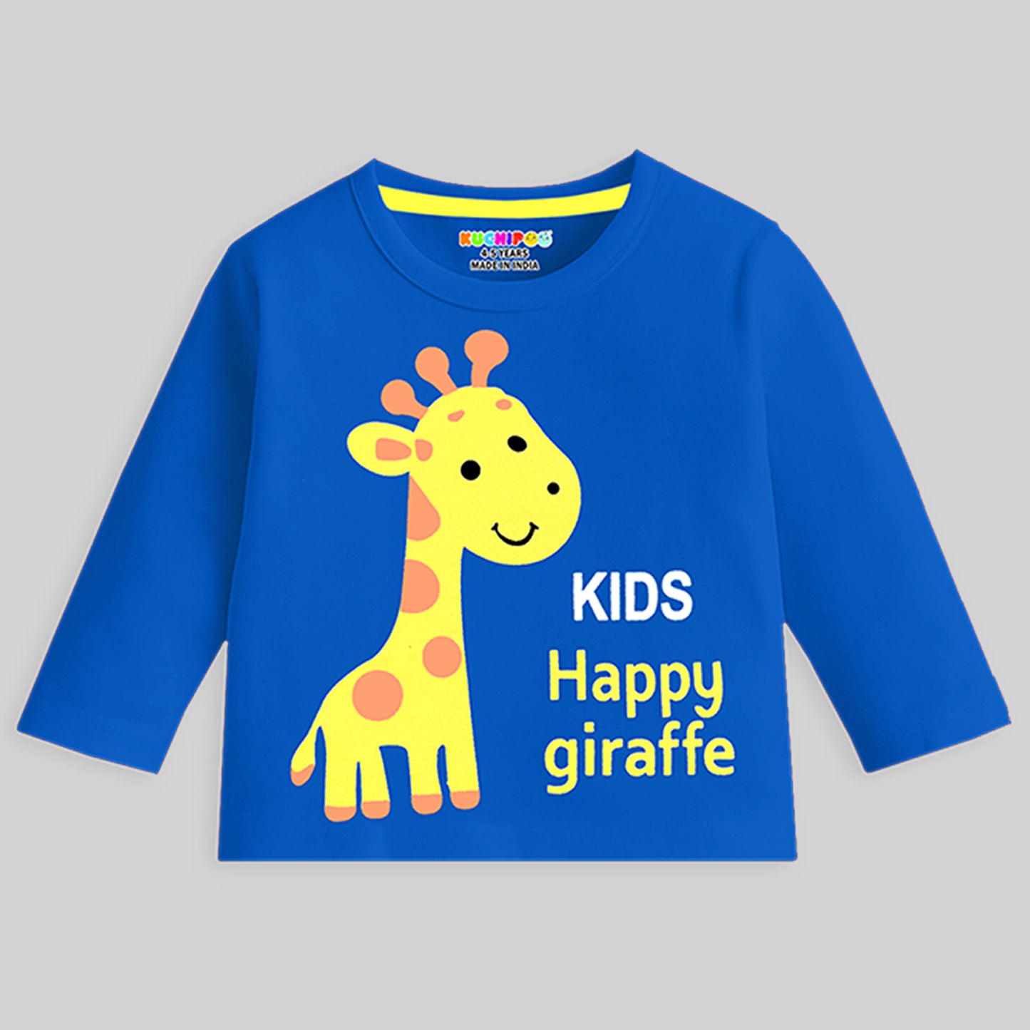 Kuchipoo Boys Full Sleeves Regular Fit Cotton T-Shirt