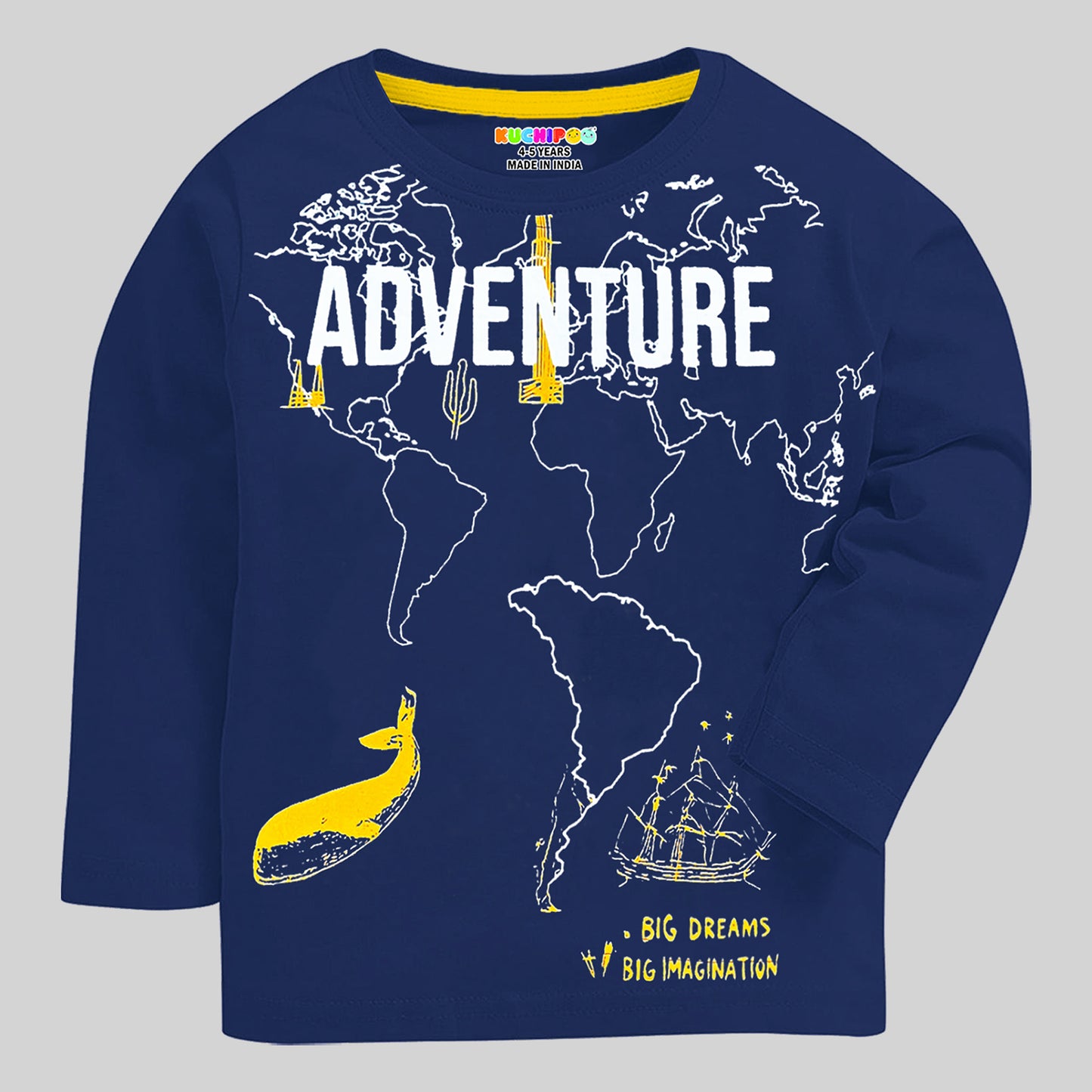 KUCHIPOO Boys Full Sleeves T-Shirts