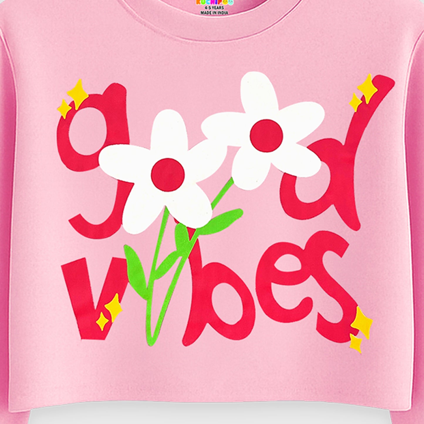 Kuchipoo Girls Crop Top Cotton T-Shirt - Pack of 3