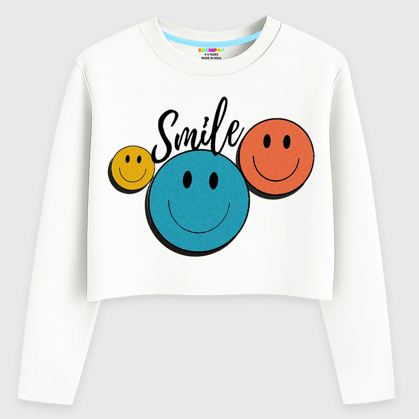 Kuchipoo Girls Crop Top Cotton T-Shirt - Pack of 3