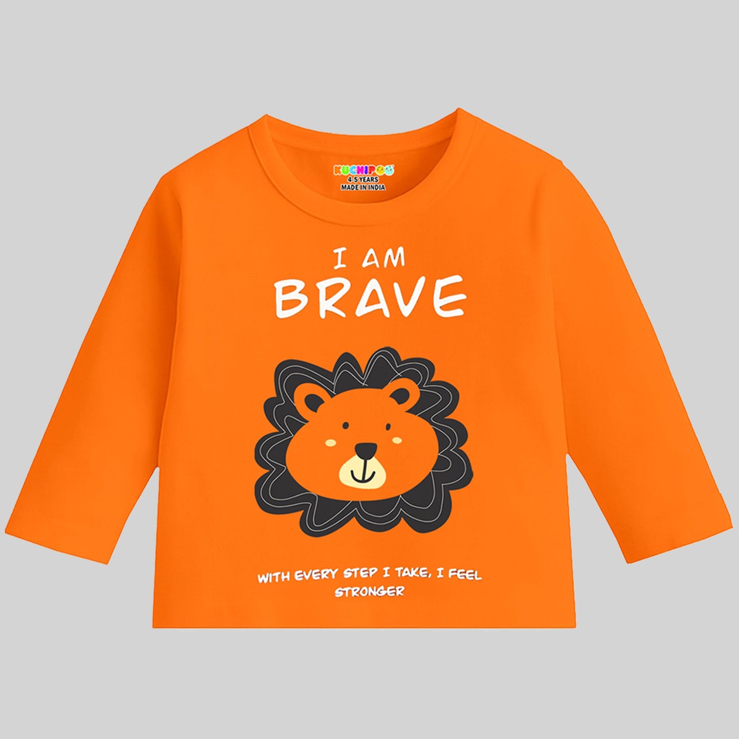 Kuchipoo Boys Full Sleeves Regular Fit Cotton T-Shirt - Pack of 5
