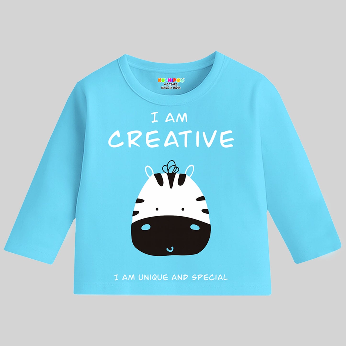 Kuchipoo Boys Full Sleeves Regular Fit Cotton T-Shirt - Pack of 5
