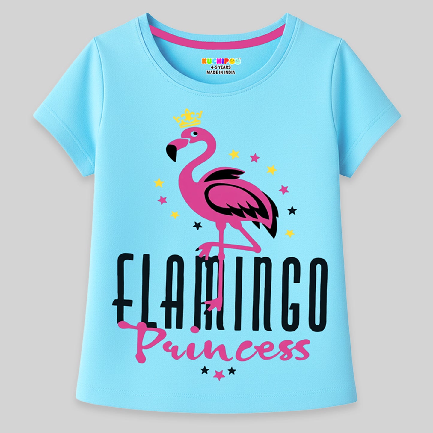 Kuchipoo Girls Regular Fit Cotton T-Shirt - Pack of 5