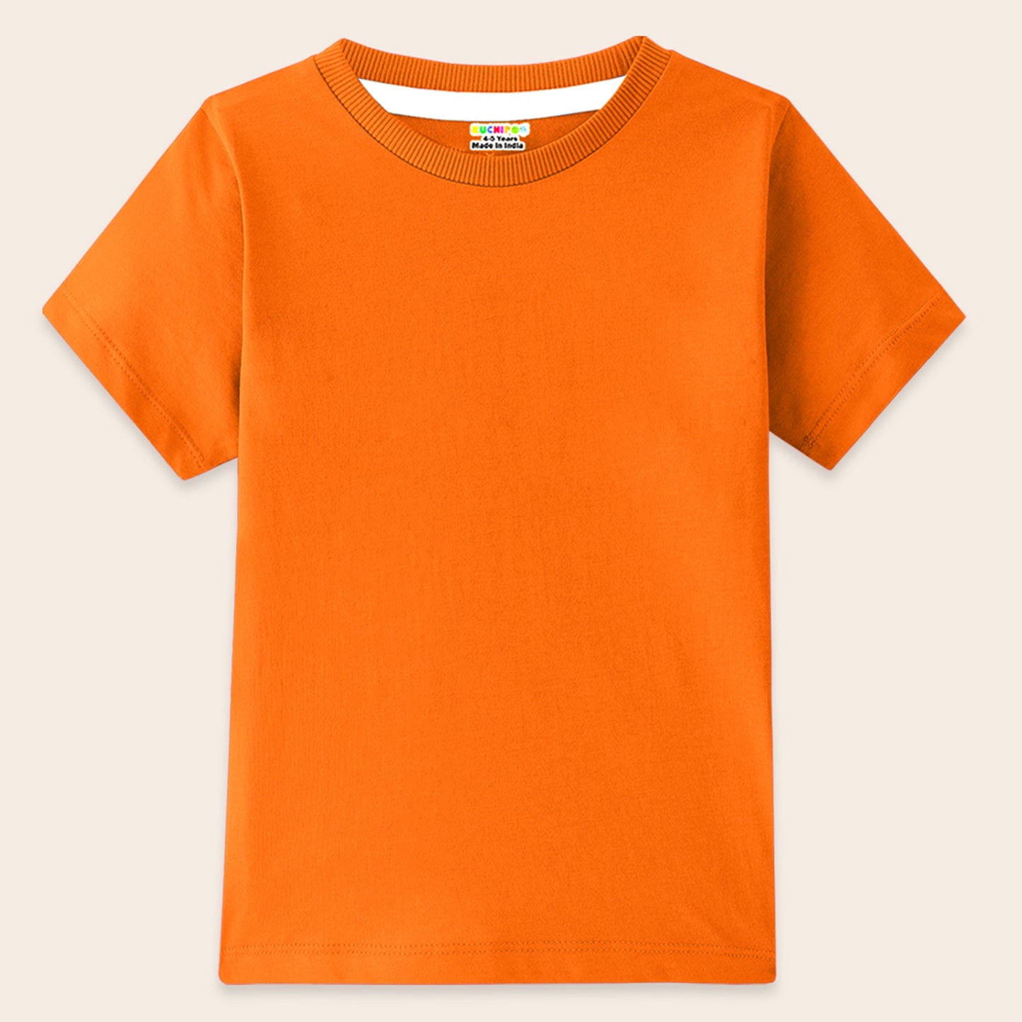 Kuchipoo Boys 100% Cotton Half Sleeve T-Shirt | Soft & Breathable Fabric | Round Neck Plain Solid Tee | Comfortable Pack of 4