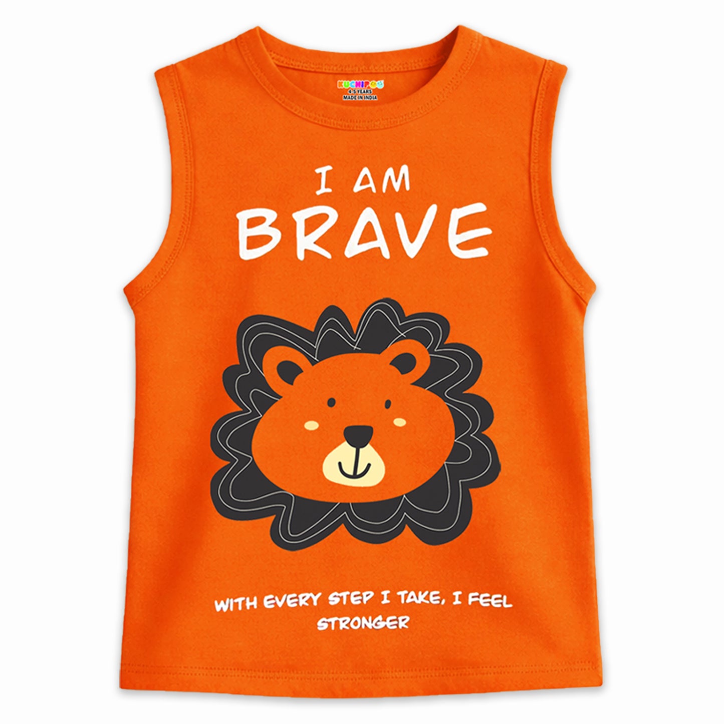 Kuchipoo Boys & Girls Cotton Sleeveless T-Shirts | Printed Graphic Design | Lightweight & Comfortable | Summer Casual Wear | Everyday Kids Clothing - Pack of 5