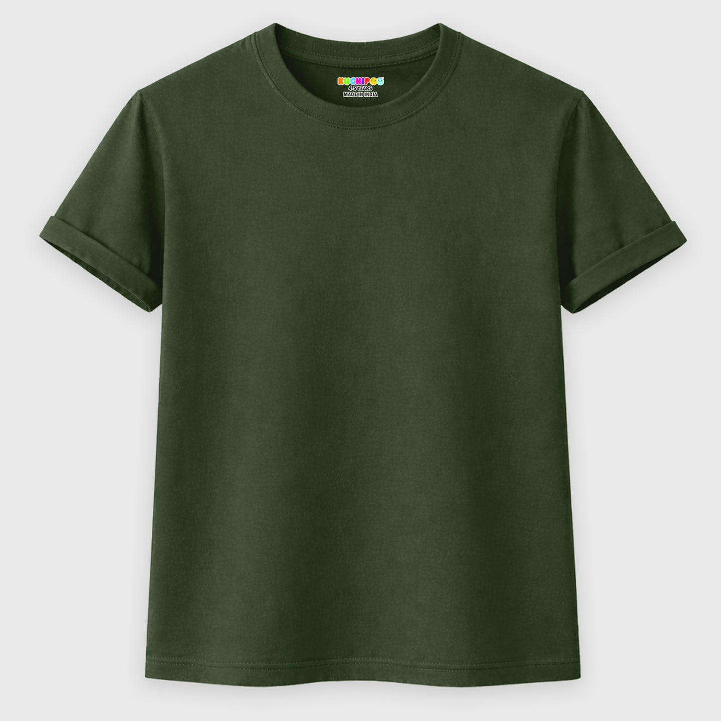 Kuchipoo Boys Half Sleeves Solid T-Shirts