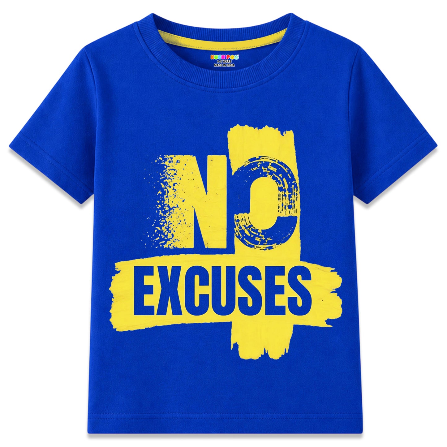 Kuchipoo Boys Cotton Printed T-Shirts | Half Sleeve Round Neck | Soft & Comfortable Casual Wear for Kids | Pack of 5