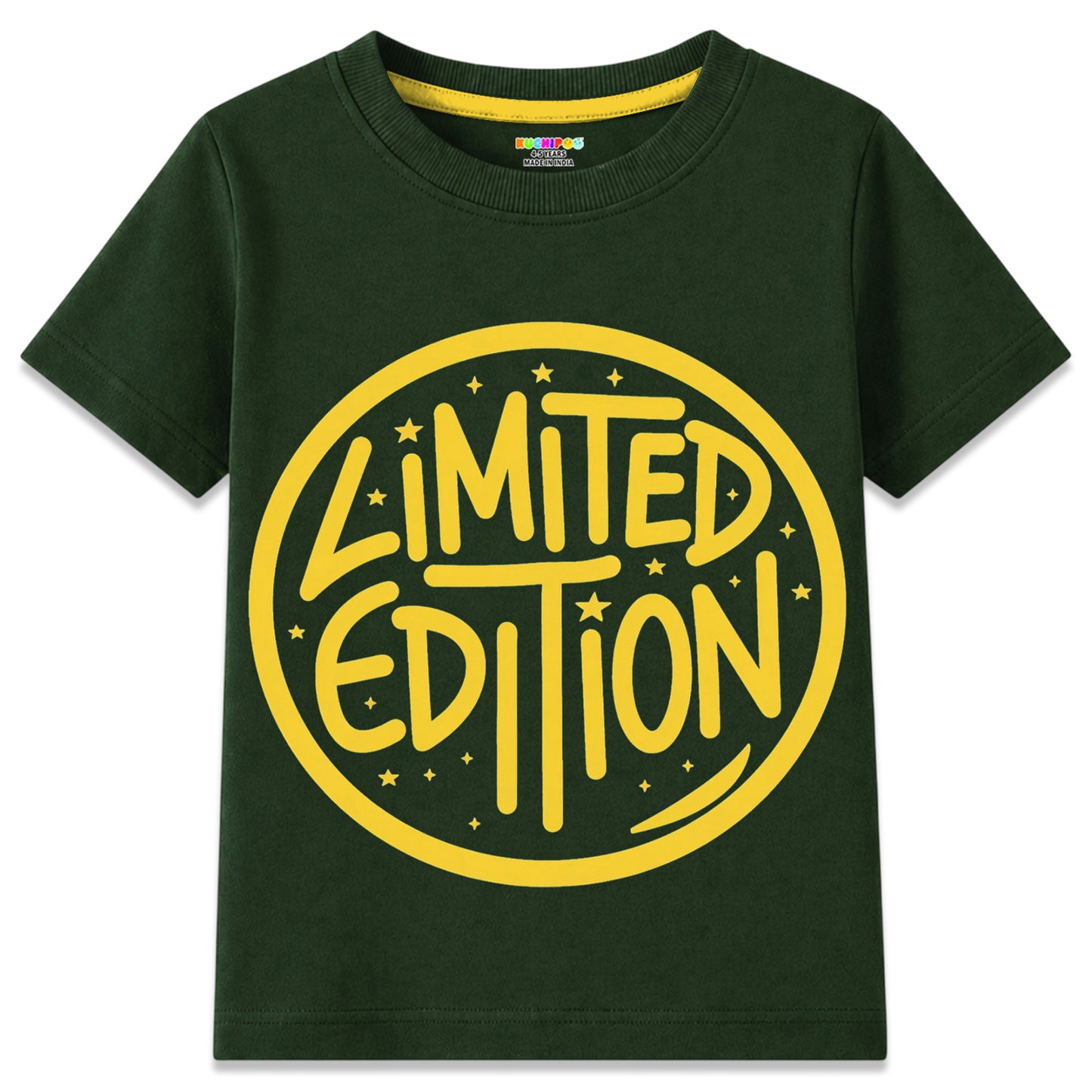 Kuchipoo Boys Cotton Printed T-Shirts | Half Sleeve Round Neck | Soft & Comfortable Casual Wear for Kids | Pack of 5