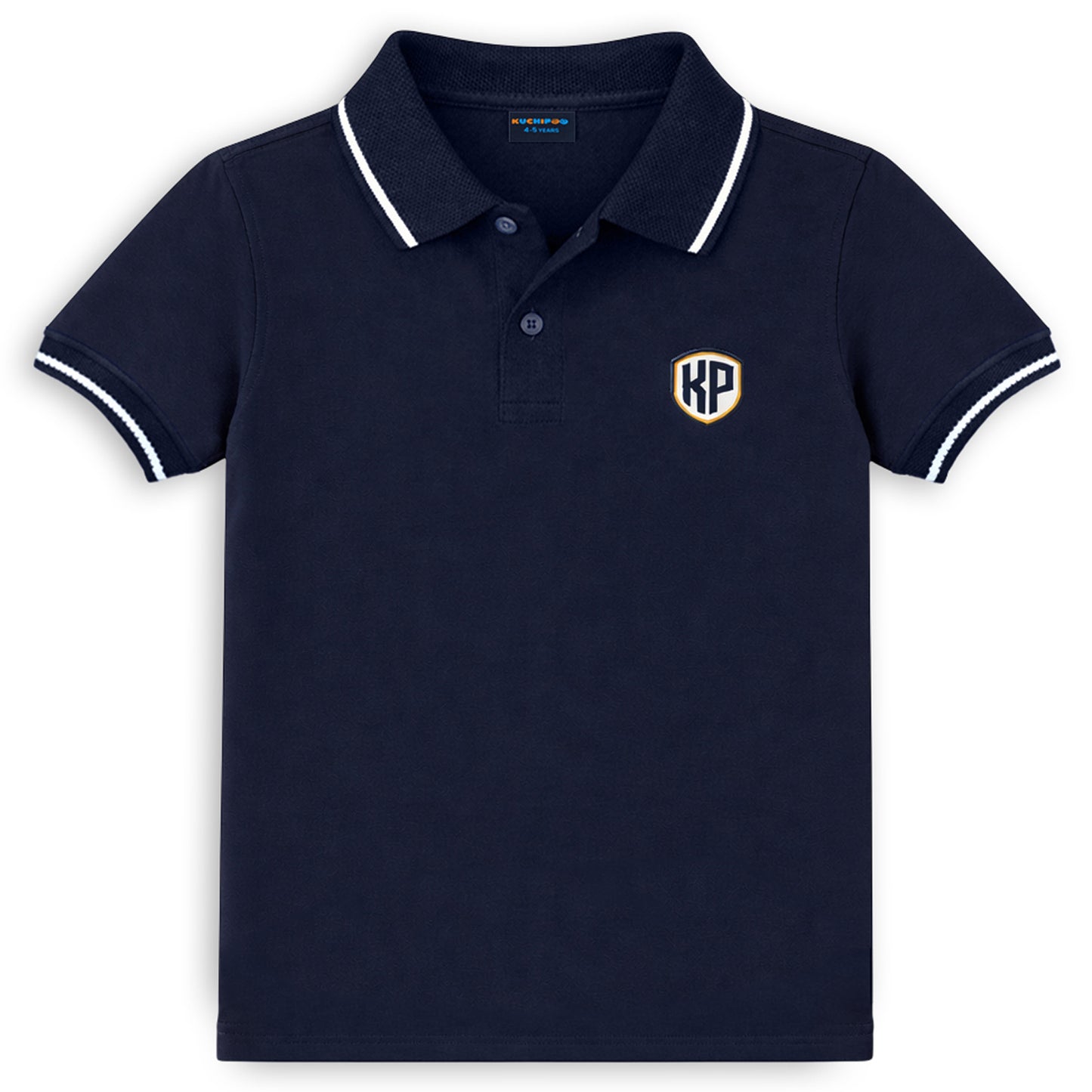 Kuchipoo Boys 100% Cotton Polo T-Shirts | Half Sleeve Collared Neck | Soft & Comfortable Casual Wear for Kids | Pack of 2