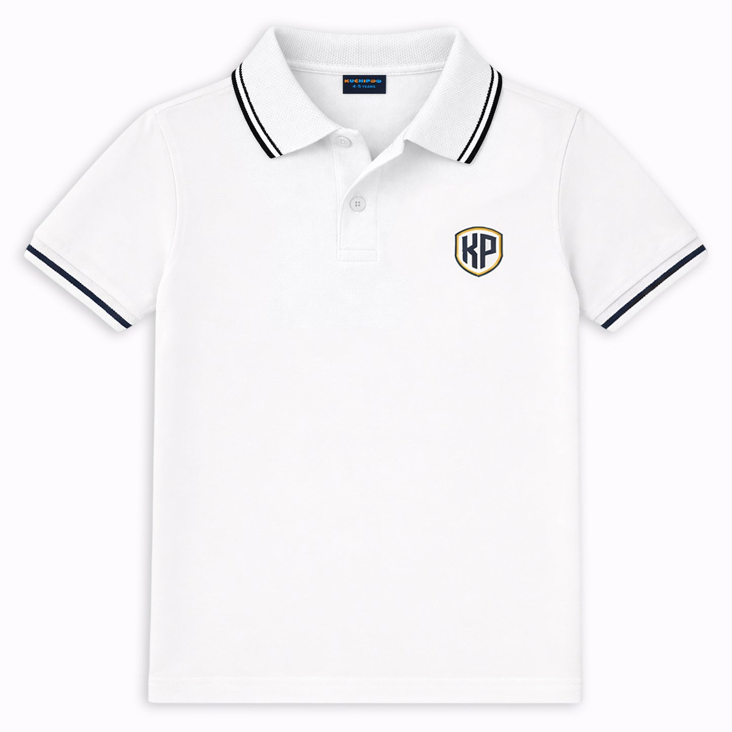 Kuchipoo Boys 100% Cotton Polo T-Shirts | Half Sleeve Collared Neck | Soft & Comfortable Casual Wear for Kids | Pack of 2
