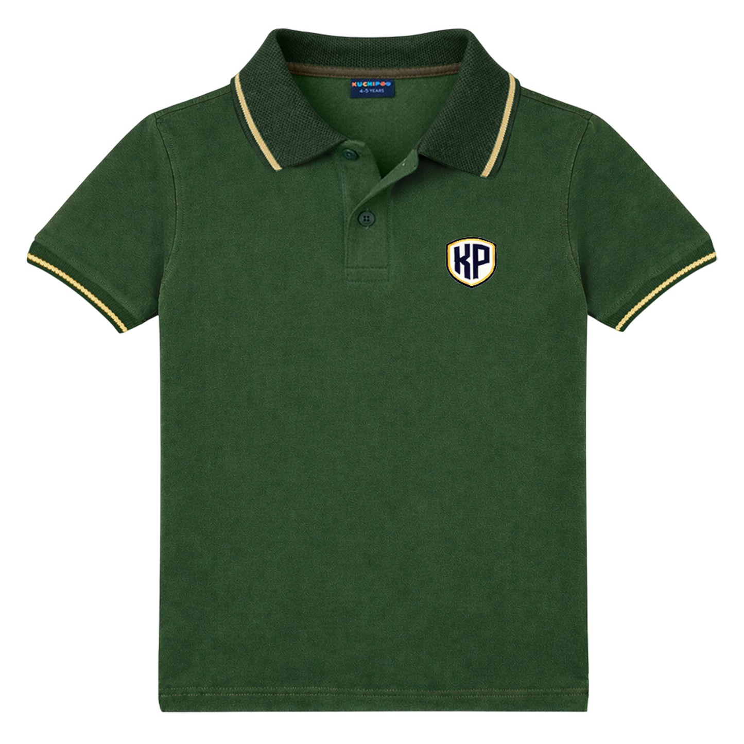 Kuchipoo Boys 100% Cotton Polo T-Shirts | Half Sleeve Collared Neck | Soft & Comfortable Casual Wear for Kids | Pack of 2