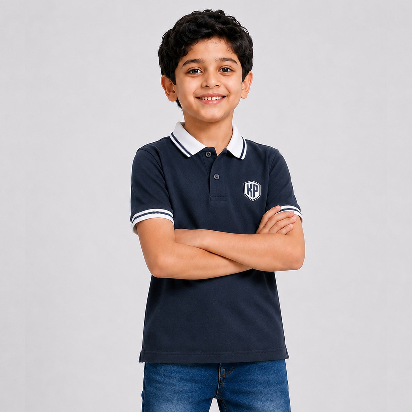 Kuchipoo Boys 100% Cotton Polo T-Shirts | Half Sleeve Collared Neck | Soft & Comfortable Casual Wear for Kids | Pack of 2