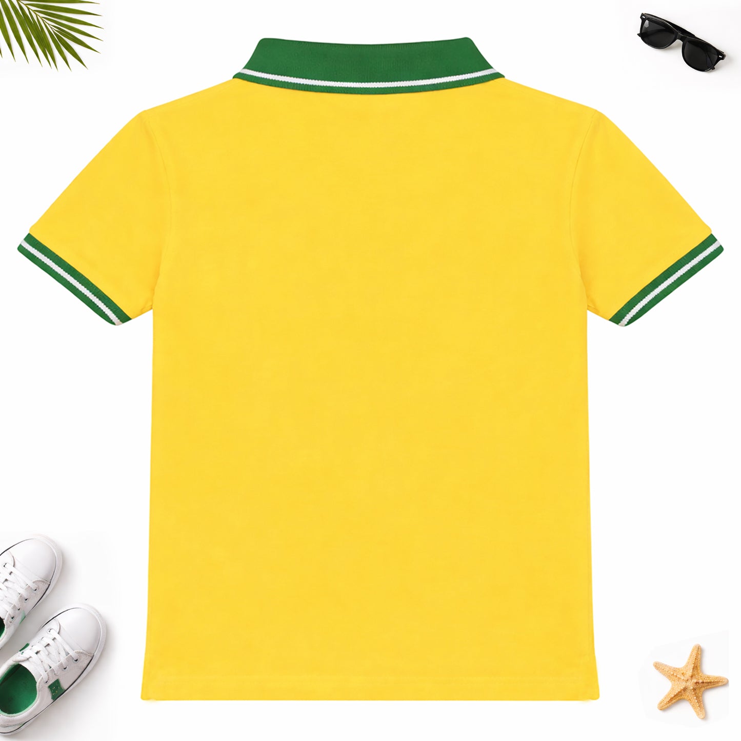 Kuchipoo Boys 100% Cotton Polo T-Shirt | Half Sleeve Collared Neck | Soft & Comfortable Casual Wear for Kids | Pack of 1