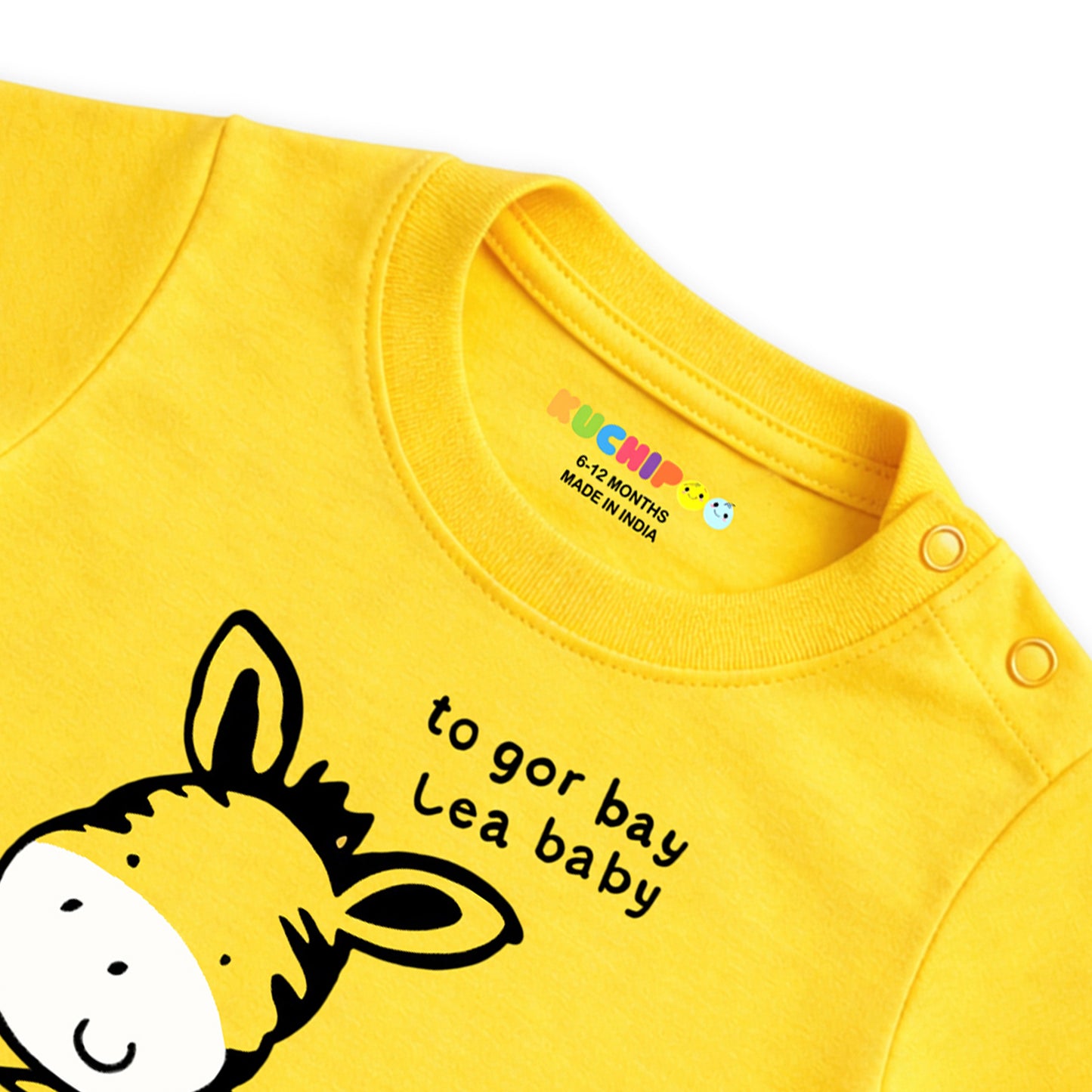 Kuchipoo 100% Cotton Baby Boys & Girls Printed T-Shirt Combo | Soft & Breathable Half Sleeve Tee | Cute Animal Graphics | Pack of 4