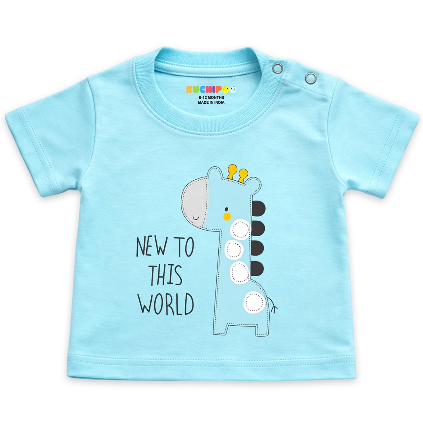Kuchipoo 100% Cotton Baby Boys & Girls Printed T-Shirt Combo | Soft & Breathable Half Sleeve Tee | Cute Animal Graphics | Pack of 4