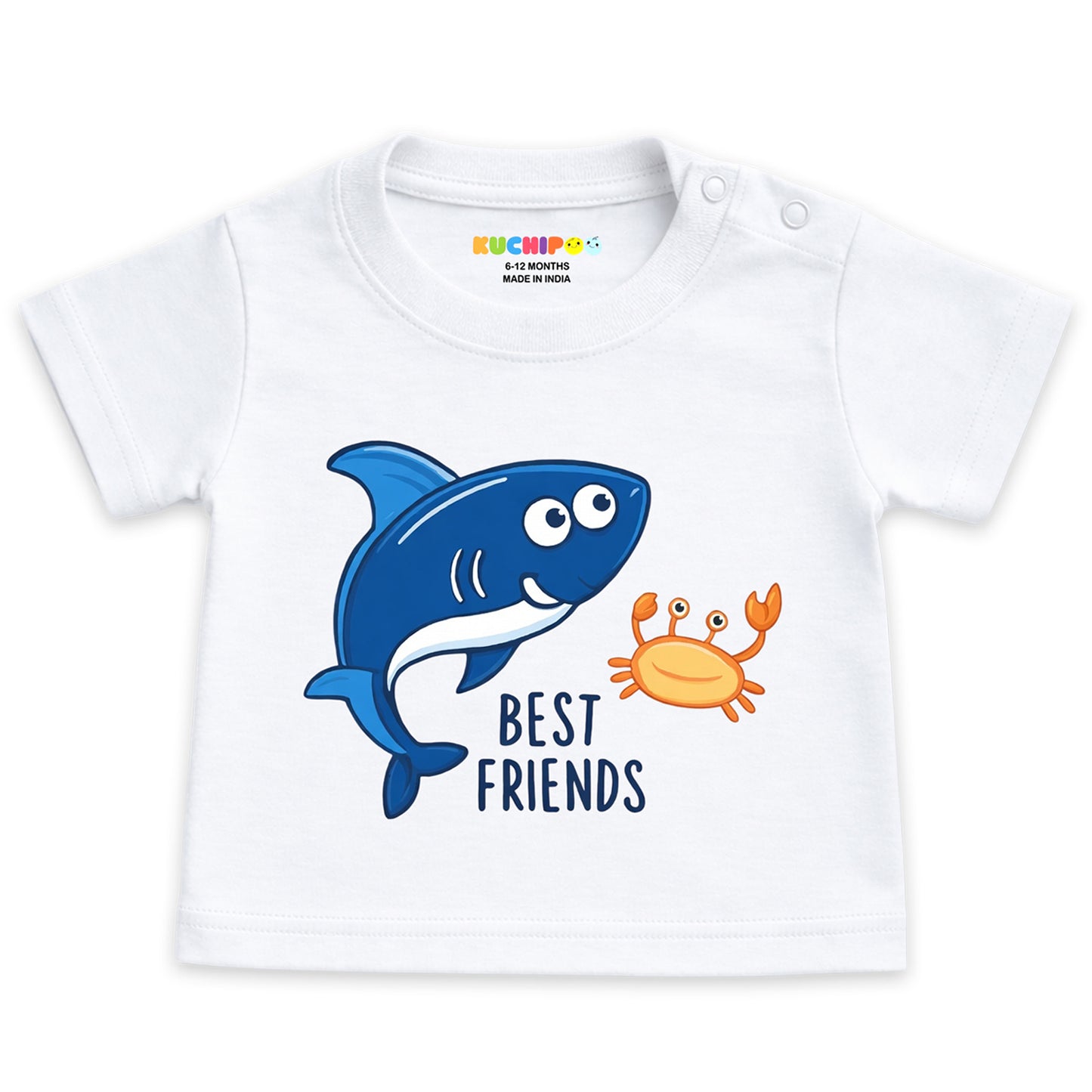 Kuchipoo 100% Cotton Baby Boys & Girls Printed T-Shirt Combo | Soft & Breathable Half Sleeve Tee | Cute Animal Graphics | Pack of 4