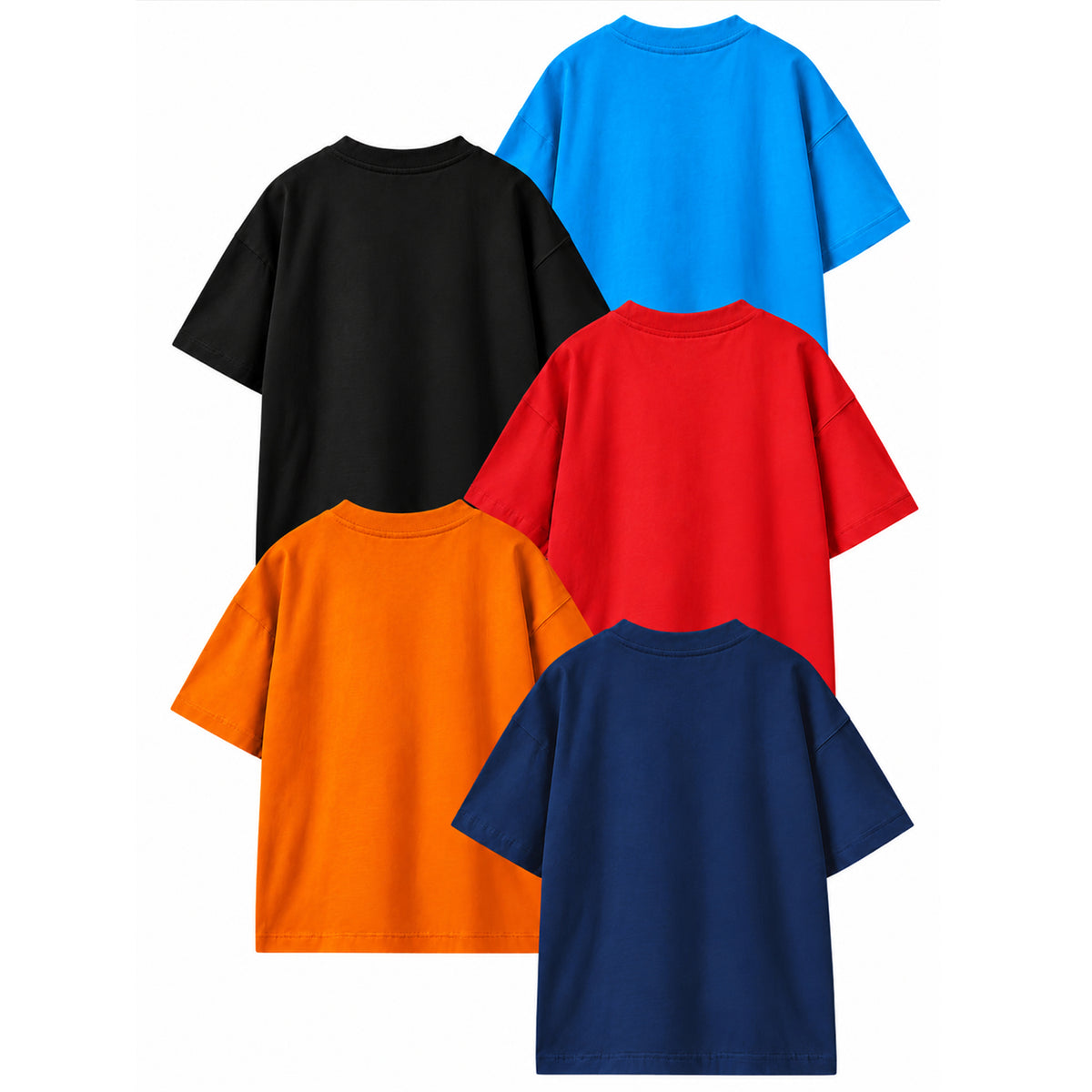 Kuchipoo Boys Cotton Printed T-Shirts | Half Sleeve Round Neck | Soft & Comfortable Casual Wear for Kids | Pack of 5