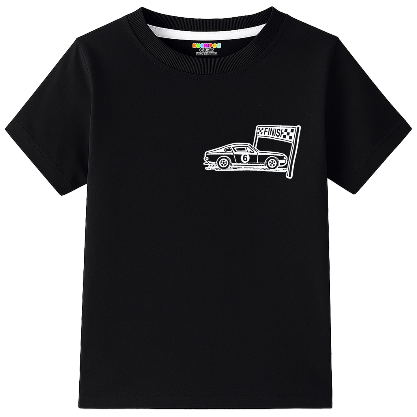 Kuchipoo Boys Cotton Printed T-Shirts | Half Sleeve Round Neck | Soft & Comfortable Casual Wear for Kids | Pack of 5