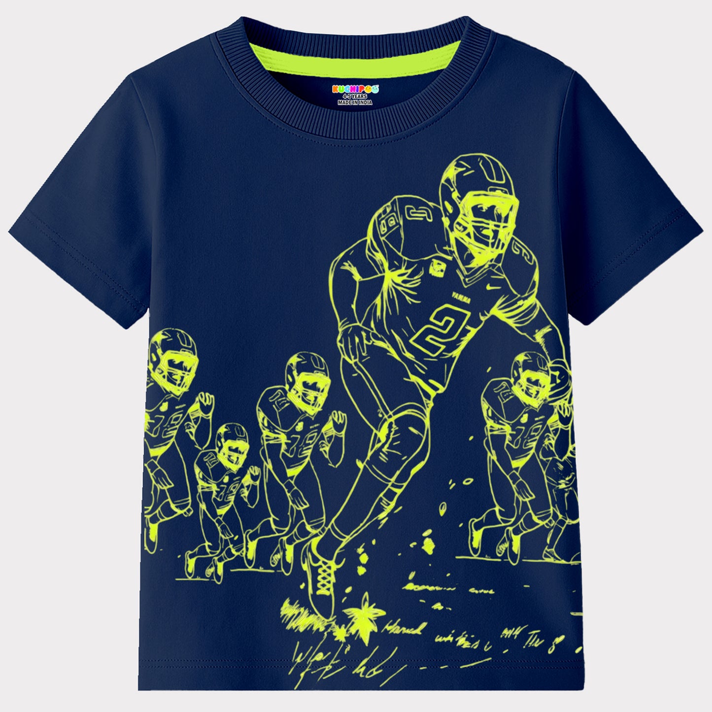 Kuchipoo Boys Cotton Printed T-Shirts | Half Sleeve Round Neck | Soft & Comfortable Casual Wear for Kids | Pack of 5
