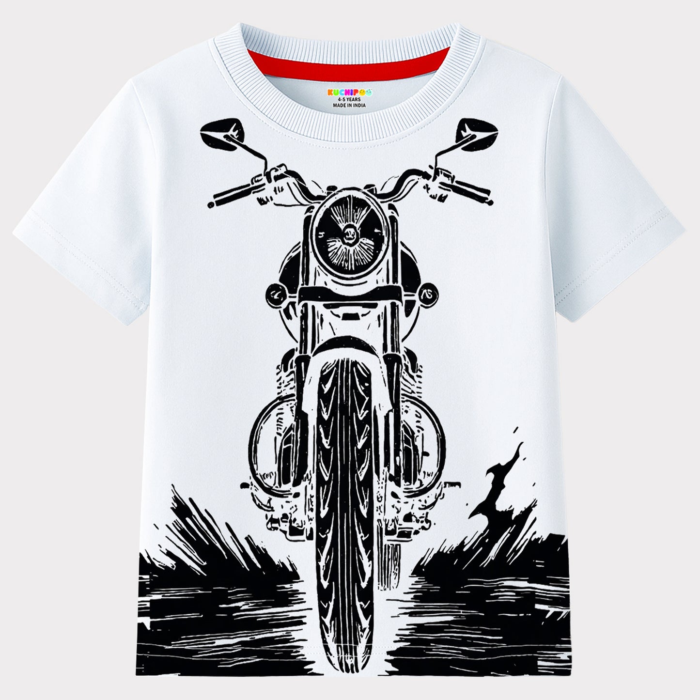 Kuchipoo Boys Cotton Printed T-Shirts | Half Sleeve Round Neck | Soft & Comfortable Casual Wear for Kids | Pack of 5
