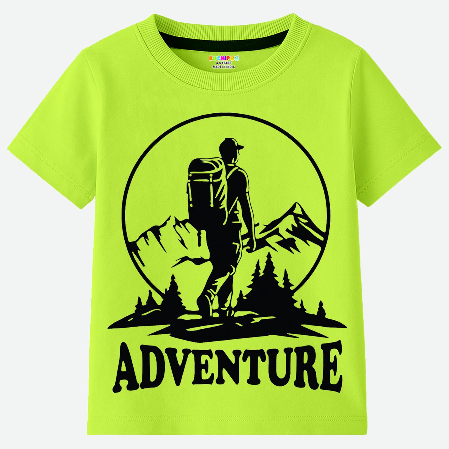 Kuchipoo Boys Cotton Printed T-Shirts | Half Sleeve Round Neck | Soft & Comfortable Casual Wear for Kids | Pack of 5