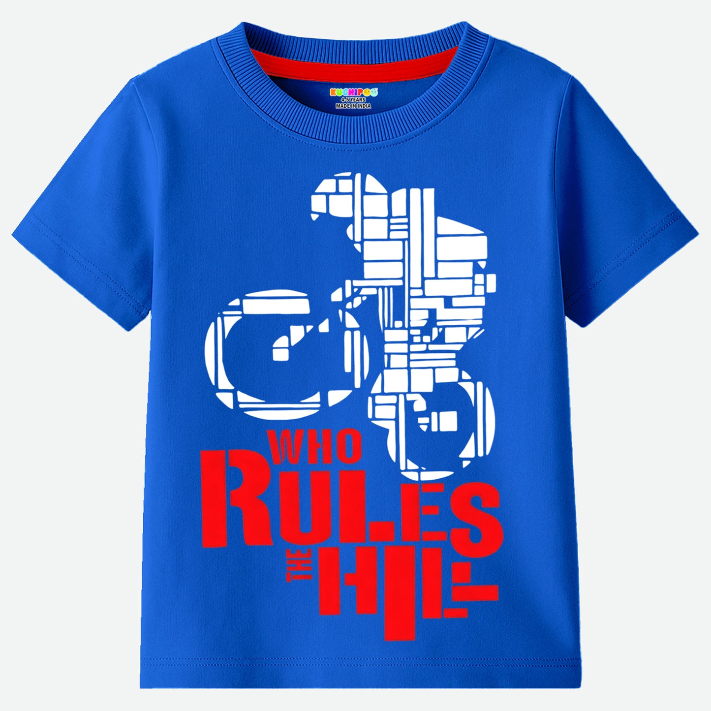Kuchipoo Boys Cotton Printed T-Shirts | Half Sleeve Round Neck | Soft & Comfortable Casual Wear for Kids | Pack of 5