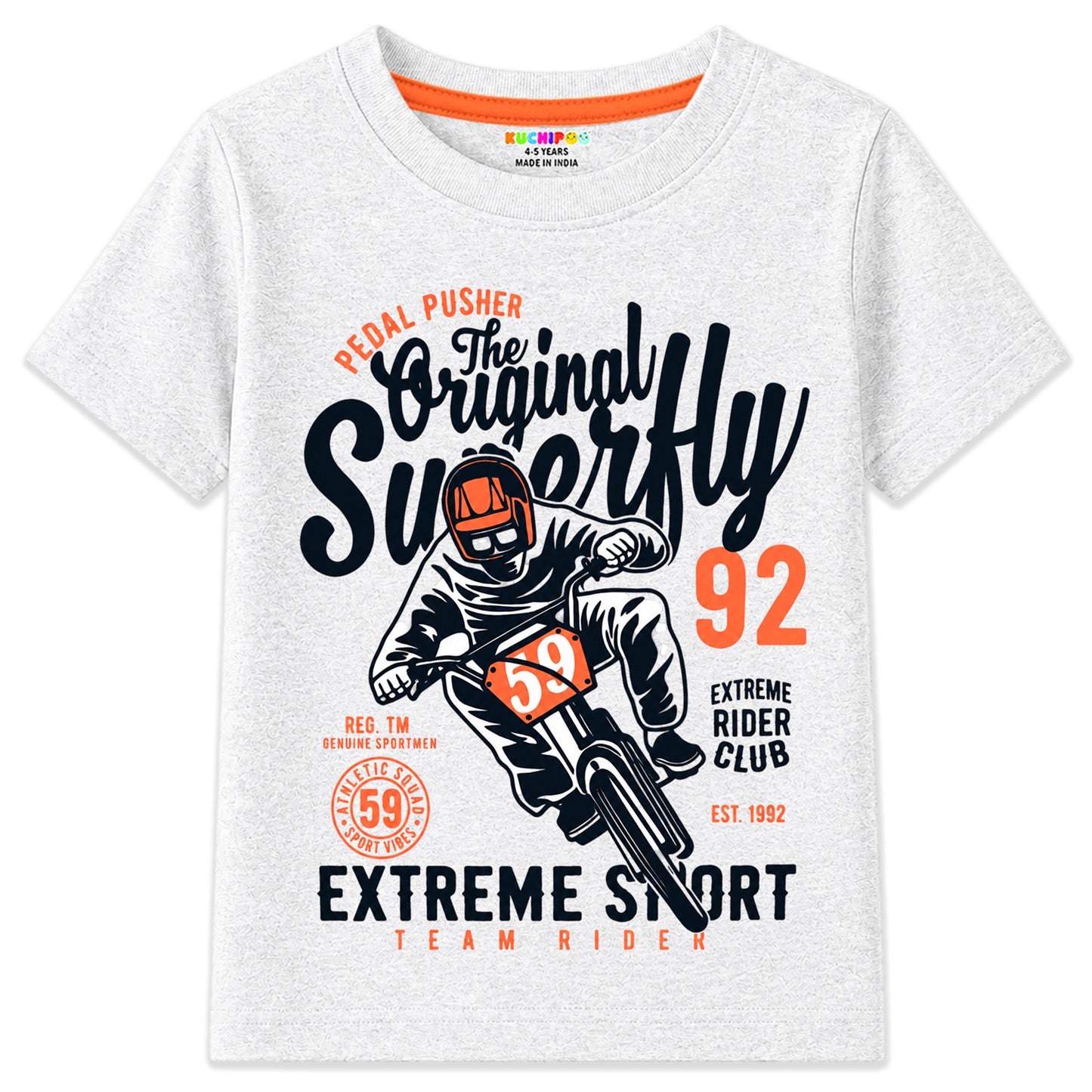 Kuchipoo Boys Cotton Printed T-Shirts | Half Sleeve Round Neck | Soft & Comfortable Casual Wear for Kids | Pack of 5