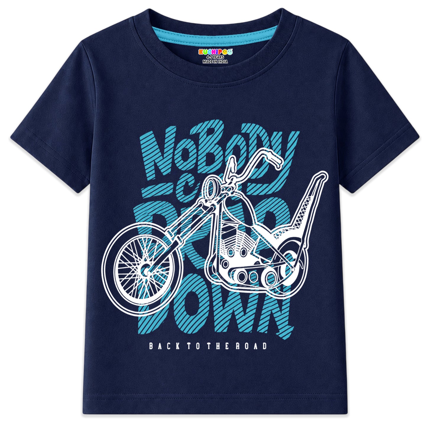 Kuchipoo Boys Cotton Printed T-Shirts | Half Sleeve Round Neck | Soft & Comfortable Casual Wear for Kids | Pack of 5