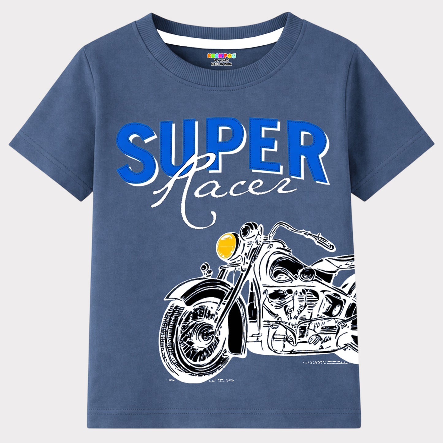Kuchipoo Boys Cotton Printed T-Shirts | Half Sleeve Round Neck | Soft & Comfortable Casual Wear for Kids | Pack of 5