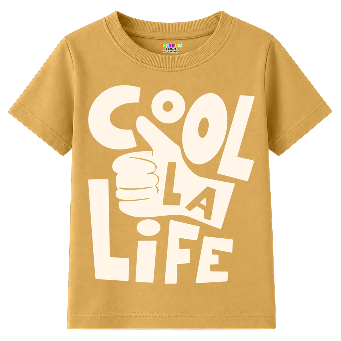 Kuchipoo Boys Cotton Printed T-Shirts | Half Sleeve Round Neck | Soft & Comfortable Casual Wear for Kids | Pack of 5
