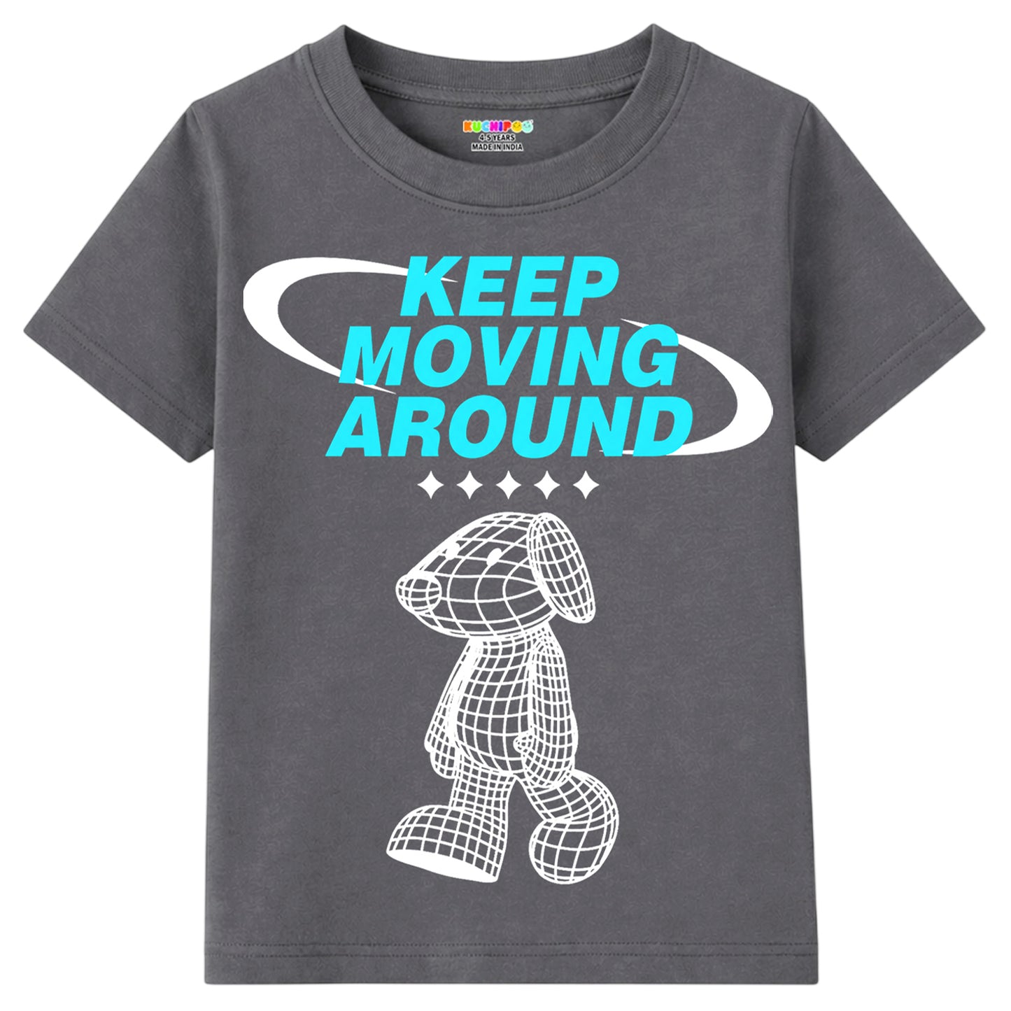 Kuchipoo Boys Cotton Printed T-Shirts | Half Sleeve Round Neck | Soft & Comfortable Casual Wear for Kids | Pack of 5